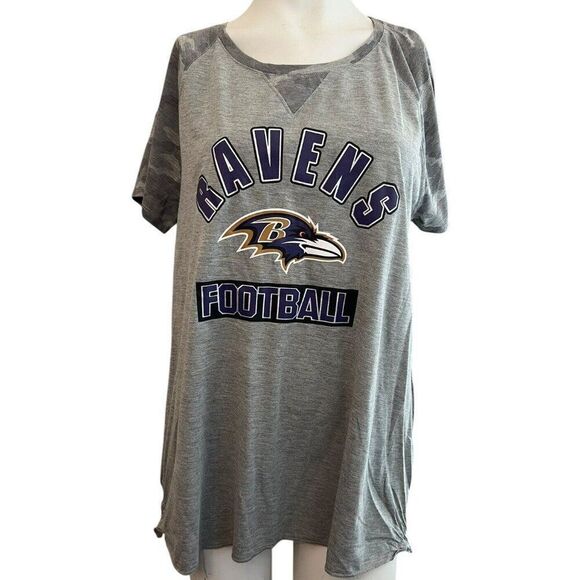 Juniors XL 15/17 Girls Baltimore Ravens Camo T Shirt NFL Teen Apparel NWT - Picture 1 of 5